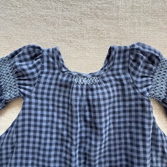 Well Dressed Wolf Blue Gingham Bell-sleeve Boho Top VGUC 18mo - Picture 3 of 5